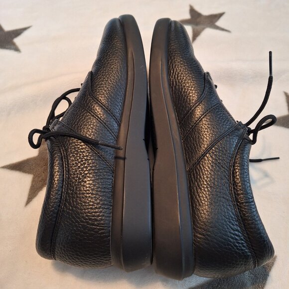 Propet Mens US 8 Shock Absorber Walking Shoes Sneaker Black Leather - Picture 7 of 10